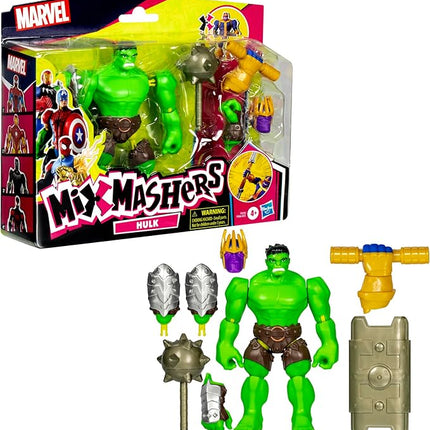 Avengers Marvel MixMashers Hulk Custom Deluxe Mix-and-Match Action Figure & Accessories, 5-Inch-Scale Super Hero Toys for Kids Ages 4+