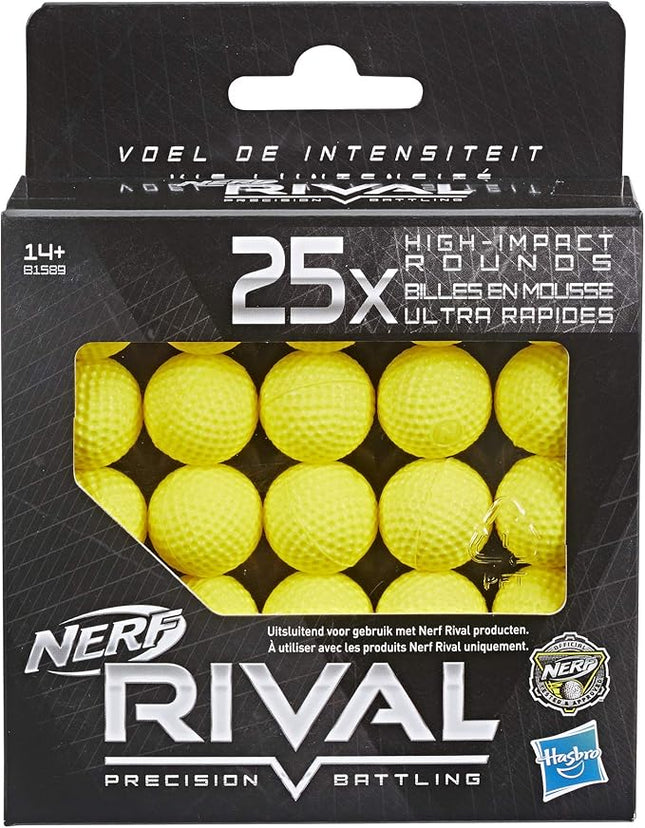 Nerf B1589FR6 Pack of 25 Official Rival Foam Balls, Solid,