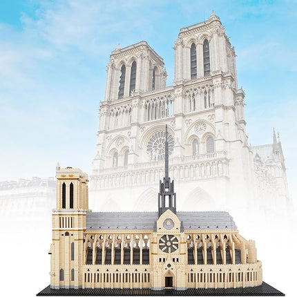 Building Blocks, Architecture Notre Dame de Paris Model Micro Mini Blocks Creative Building Blocks Set, 7380 PCS