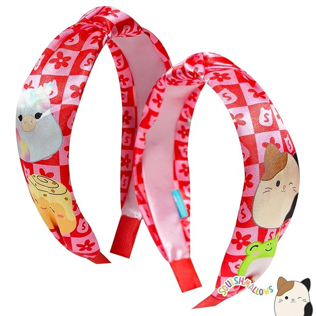 LUV HER Licensed Squishmallows Knotted Headband - Thick Headbands For Girls - One Size Fit All - Hair Accessories For Her Ages 8+