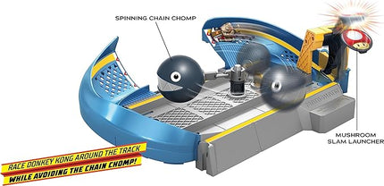 Hot Wheels Mario Kart Track Set Assortment 4 Different Tracks with Mario Kart 1:64 Scale Vehicles and Nemesis from Video Game Gift for Kids 3 Years and Older