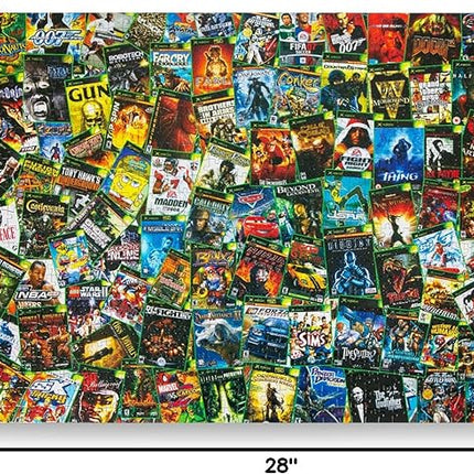 X-Treme Games Collage Puzzle for Adults and Kids | Difficult 1000-Piece Jigsaw Puzzle Toy | Interactive Brain Teaser, Fun Quarantine Gifts | 28 x 20 Inches