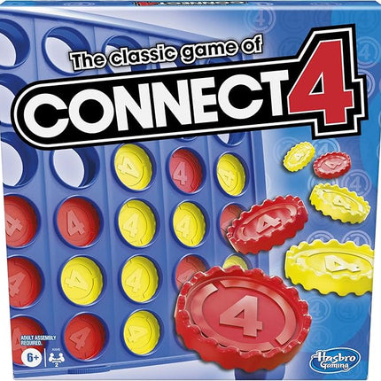 Hasbro Gaming Connect 4 Classic Grid,4 in a Row Game,Strategy Board Games for Kids,2 Player .for Family and Kids,Ages 6 and Up