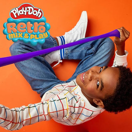 Play-Doh Retro Mix & Play Scented Compounds – Cloud, Butter, Foam, Super Stretch, Sensory Dough, Kit, Gifts for Kids, Sensory Toys, Party Favors for Kids 8-12, Playdoh Compound Packs