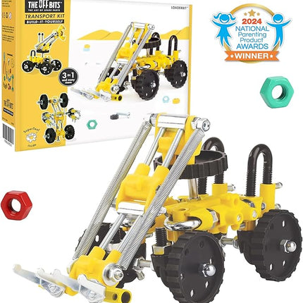 The Off Bits Build Your Own Excavator Toy, 150+ Pcs Vehicle Construction Toys, LoaderBit Educational Stem Building Toys, STEAM Gift for Kids, Engineering Kit for Kids 8 9 10 11 12 Years Old