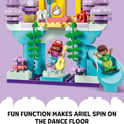LEGO DUPLO Disney Ariel’s Magical Underwater Palace Building Toy Set - The Little Mermaid Toy for Girls & Boys, Ages 2+ - Toddler Preschool Sensory Toy with Disney Princess Minifigure - 10435