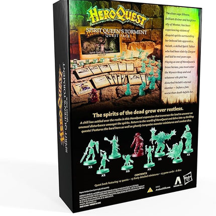 Avalon Hill HeroQuest Spirit Queen's Torment Quest Pack, Requires HeroQuest Game System to Play, Dungeon Crawler Games, Ages 14+, 2-5 Players, Strategy Games