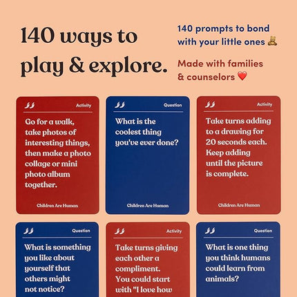 Children are Human | 140 Conversation Cards to Help Bond with Kids | Card Game for Elementary School Children | Designed by Experts for Grades 2-5 | Ages 7-10+
