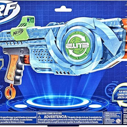 Nerf Elite 2.0 Flipshots Flip-8 Blaster, Rotating Dart Barrels, 8-Dart Capacity, 8 Elite Darts, Toy Foam Blasters, Kids Outdoor Games & Toys for Boys & Girls, Blue