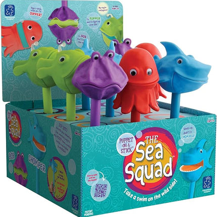 Educational Insights The Sea Squad Puppet-on-a-Stick Party Pack of 9