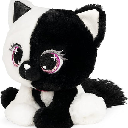 GUND P.Lushes Designer Fashion Pets Lady Luna Cat Premium Stuffed Animal Soft Plush, Black and White, 6”