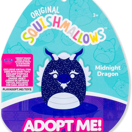 Squishmallows Original 8in Adopt Me Midnight Dragon Plush