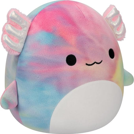 Squishmallows Original 11in Tinley The Rainbow Tie-Dye Axolotl – Official Jazwares Plush (Medium-Sized)