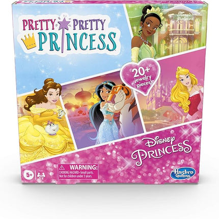 Hasbro Gaming Pretty Pretty Princess: Edition Board Game Featuring Disney Princesses, Jewelry Dress-Up Game for Kids Ages 5 and Up, for 2-4 Players (Amazon Exclusive)