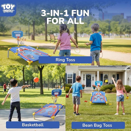 TOY Life Bean Bags Toss Carnival Games, Cornhole, Outdoor Toys for Kids Ages 4-8, Backyard Game Sports & Outdoor Play, Outside Toys for Ages 5-7, Family Lawn Yard Games Birthday Party, Gift for Boys