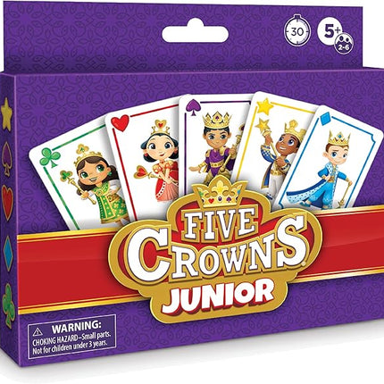 Five Crowns Jr Card Games for Kids – Family Games Night, Card Games for Families, Multi-Player, Screen Free, Travel Games, Playing Cards, Family Activities