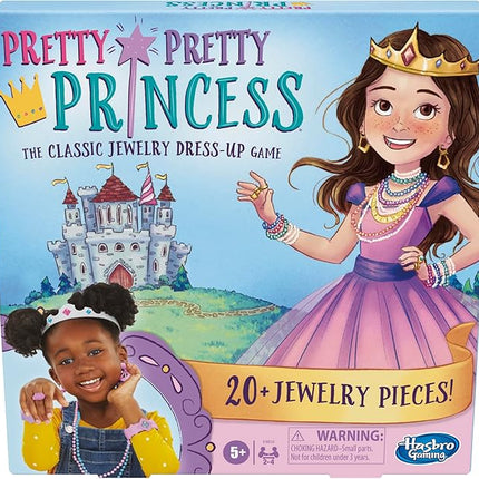 Pretty Pretty Princess Board Game, Classic Jewelry Dress-Up Games for Kids, Family Games for 2-4 Players, Kids Board Games, Ages 5 and Up