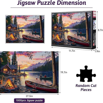 1000 Piece Jigsaw Puzzle for Adults - Challenging Jigsaw Puzzles for Relaxation & Brain Exercise, Premium Quality Adult Puzzle Game for Family Nights (S-Cano)