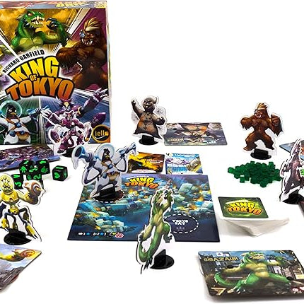 IELLO: King of Tokyo, New Edition, Strategy Board Game, Space Penguin Included in the Box, For 2 to 6 Players, 30 Minute Play Time, For Ages 8 and Up