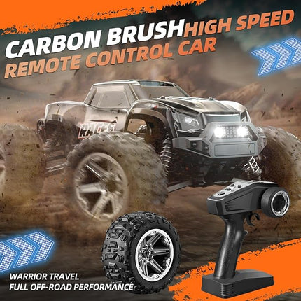 1/16 RTR Brushless Fast RC Cars for Adults, Max 42mph Electric Off-Road RC Truck, High Speed RC Car 4X4 Remote Control Car with 2 Lipo Batteries for Adult