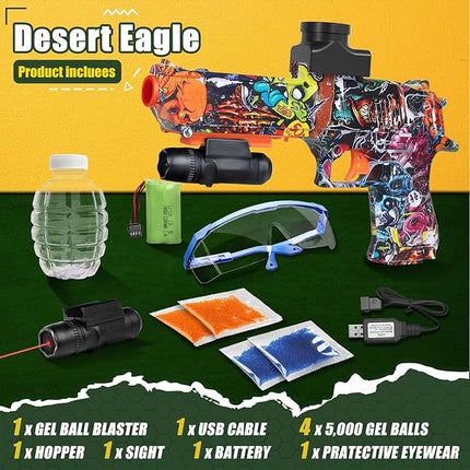 Anstoy Automatic Gel Ball Blaster, Light Waterproof Splatter Ball Blaster Gelfire Toy with Gel Rounds, Sight & Eyewear for Orby Outdoor Shooting Game Party Gift Ages 14 & Up - Love