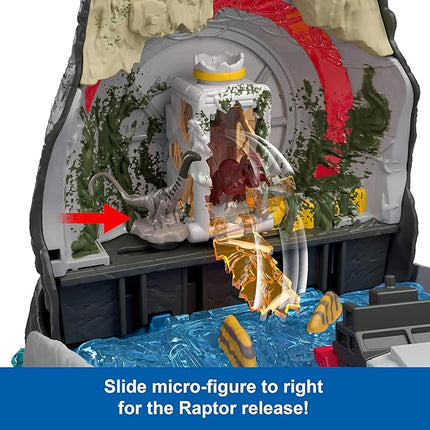 Mattel Jurassic World Rebirth Deluxe Mosasaurus Playset with 7 Interactive Features, 7 Sound Effects & 6 Micro Figures, Folds Up to Carry & Store