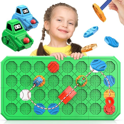 Logic Road Builder Games Toys: STEM Toys for 4 Year Old Kids Montessori Board Game Brain Teaser Puzzles Preschool Learning Activities Educational Toy for Toddler Ages 3 5 6 7 8-12 Boys Girls Gifts