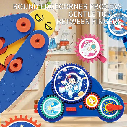 STEM Learning Gears Toys for Boys Girls Age 3+ Years old, Toddler Engineers Building Toy Set for 3-5, 30Pcs Educational Construction Toy Set for Kids, Birthday Gift for Kid Toys, Kindergarten Science