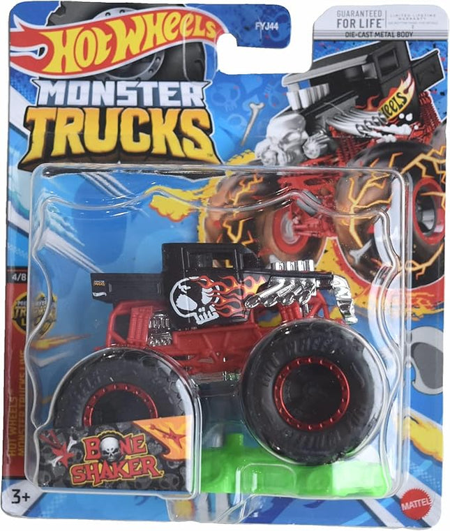 Hot Wheels Monster Trucks Bone Shaker, Connect and Crash Car