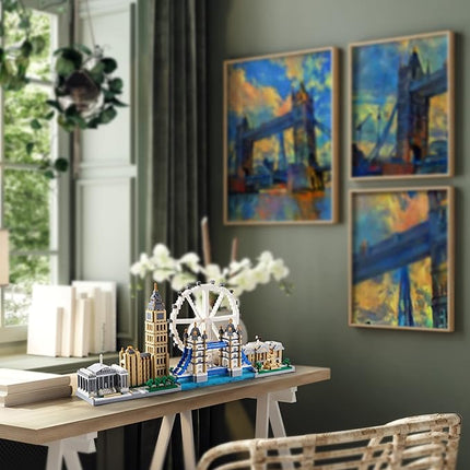Architecture Series Mini Bricks for Adults and Teens, London Skyline Collection 3430 PCS,Micro Mini Blocks Set Model Kit,Landmark Model