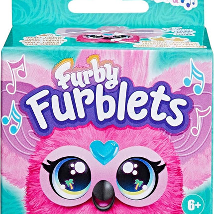 Furby Furblets Flo-Flo Mini Friend, Electronic Plush Toys, Pink Flamingo, Speaks Furbish & Plays Music, Series 5, Back to School Gifts, Ages 6+