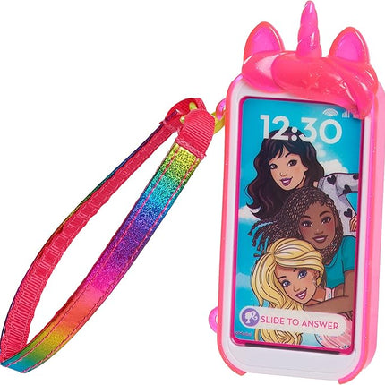 Barbie Unicorn Play Phone Set with Lights and Sounds, Unicorn Phone Case and Wristlet, Toy Cell Phone for Kids, Kids Toys for Ages 3 Up by Just Play