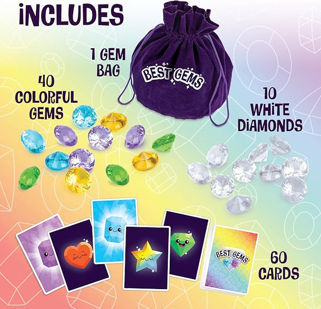 MindWare Best Gems Family Game for 5 Year Olds and up - Match Giant Gems to Earn Points, 2 to 4 Players