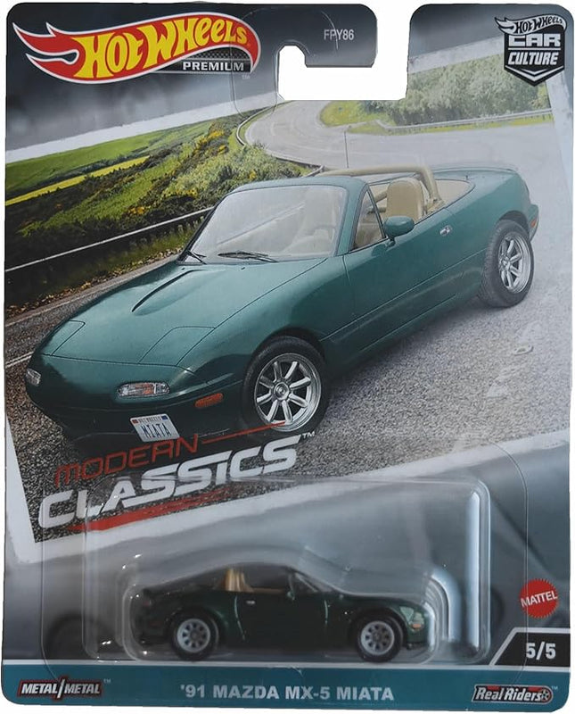 Hot Wheels '91 Mazda MX-5 Miata, Modern Classics 5/5 [Green]
