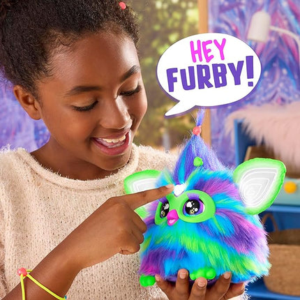 Furby Galaxy Edition, Glow in The Dark, 15 Fashion Accessories, Interactive Plush Toys for 6 Year Old Girls & Boys & Up, Voice Activated Animatronic (Amazon Exclusive)