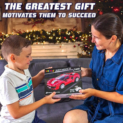 WISEPLAY STEM Toys for 7-10 Year Old Boys & Girls - 306Pcs RC Car Building Block Set - STEM Building Toys for Boys & Girls Ages 6-10 Years - Great Remote Control Car Birthday Gift for Kid