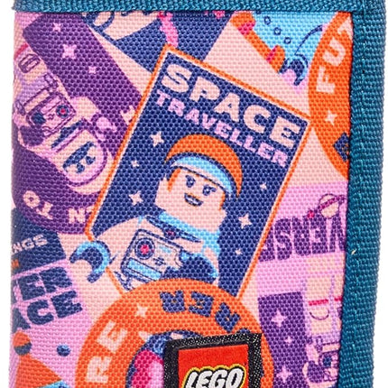 LEGO Trifold Wallet, Kids Unisex Wallet for Boys and Girls, with Clear ID Window, Card and Cash Pockets and Secure Hook and Loop Closure, Space Explorer