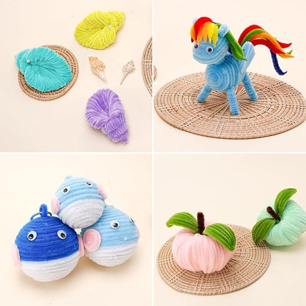 Caydo 200 Pieces Macaroon Color Pipe Cleaners Craft Chenille Stems for DIY Art Creative Crafts Party and Valentine's Day Decorations (12 Inch x 6 mm)