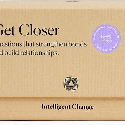 Intelligent Change Get Closer: Family Bonding Question Card Game, Conversation Starters with Fun Questions & Activities, Fun Talking Card Game for Families, Icebreaker Card Deck, 100 Question Cards