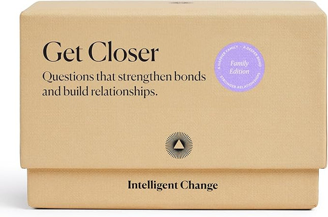 Intelligent Change Get Closer: Family Bonding Question Card Game, Conversation Starters with Fun Questions & Activities, Fun Talking Card Game for Families, Icebreaker Card Deck, 100 Question Cards