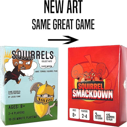 da Vinci's Room Squirrel Smackdown - The Fast Paced Family Card Game for 2-4 Players | Fun Card Games for Teens, Kids 8-12, or Adults (Compact Edition)