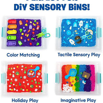 Educational Insights Pluffle® 4-Pack - Sensory Bin Foam Set, No Mess Alternative to Sand Toys & Slime for Toddlers at Home or in The Classroom, Fun Sensory Table Filler, Gift for Kids Ages 3+