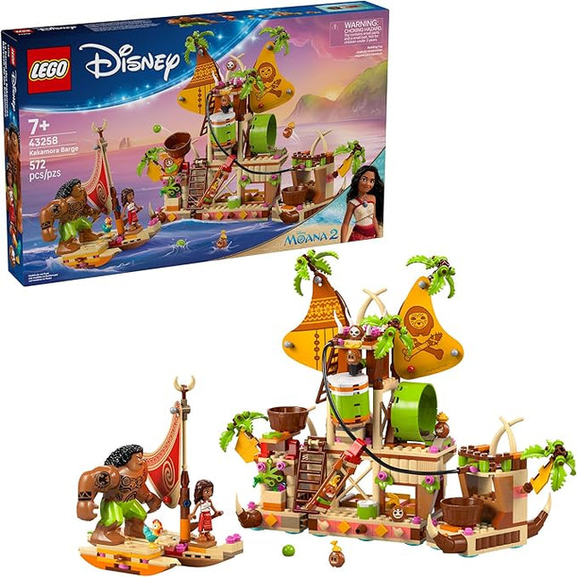 LEGO Disney Moana 2 Kakamora Barge Kids Toy - Pretend Play Building Set for Boys and Girls, Ages 7+ - 9 Characters, Including Moana, Maui, Kotu, and HeiHei - Gift Idea for Birthdays - 43258