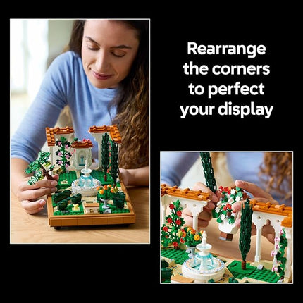 LEGO Icons Fountain Garden Building Set - DIY Kit for Adults, Ages 18+ - Miniature Craft Building Blocks for Home Decor, Display - Gift for Birthday - with Cypress Trees and Grape Vines - 10359