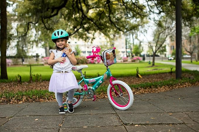Dynacraft Barbie 12-18 Inch Girls BMX Bike for Age 3-9 Years - Fun and Stylish Design, Sturdy and Durable, Perfect for Kids Learning to Ride, Easy to Assemble, Ideal for Young Riders