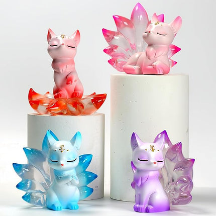 Nine-Tailed Fox Mystery Box Action Figure Toys Blind Boxes Random Design Cute Collectible Toys Desktop Ornaments Birthday Gifts