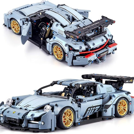 HIGH GODO Technic Car Building Blocks Set for Adults, 1465 Pieces 1:14 Super Sports Car Model Building Kits, Racing Car Collectible Gifts for Men Teenagers Boys Aged 12+