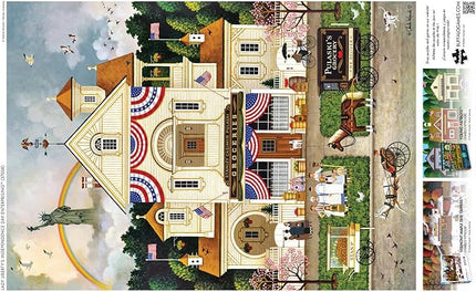 Buffalo Games - Charles Wysocki - Lady Liberty's Independence Day Enterprising - 500 Piece Jigsaw Puzzle for Adults -Challenging Puzzle Perfect for Game Nights