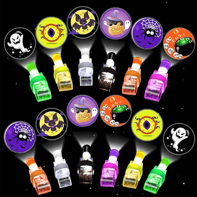 36 Pcs Halloween Party Favors for Kids Light Up Finger Lights, Halloween Glow in the Dark Toys Bulk Goodie Bags Stuffers Fillers Trick or Treat Toys Halloween Prizes Classroom Party Supplies Non Candy