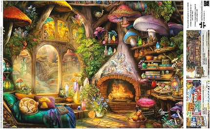Buffalo Games - Aimee Stewart - Merry Mushroom Cottage - Jigsaw Puzzle for Adults - Challenging Puzzle Perfect for Game Nights - Finished Size is 21.25 x 15.00